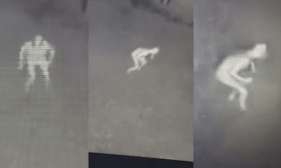 Pale Creature Caught On Security Cam
